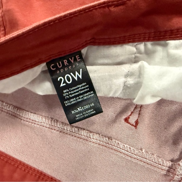 Curve Appeal Rust Skinny Pants Size 20W Plus Stretch - Picture 4 of 11